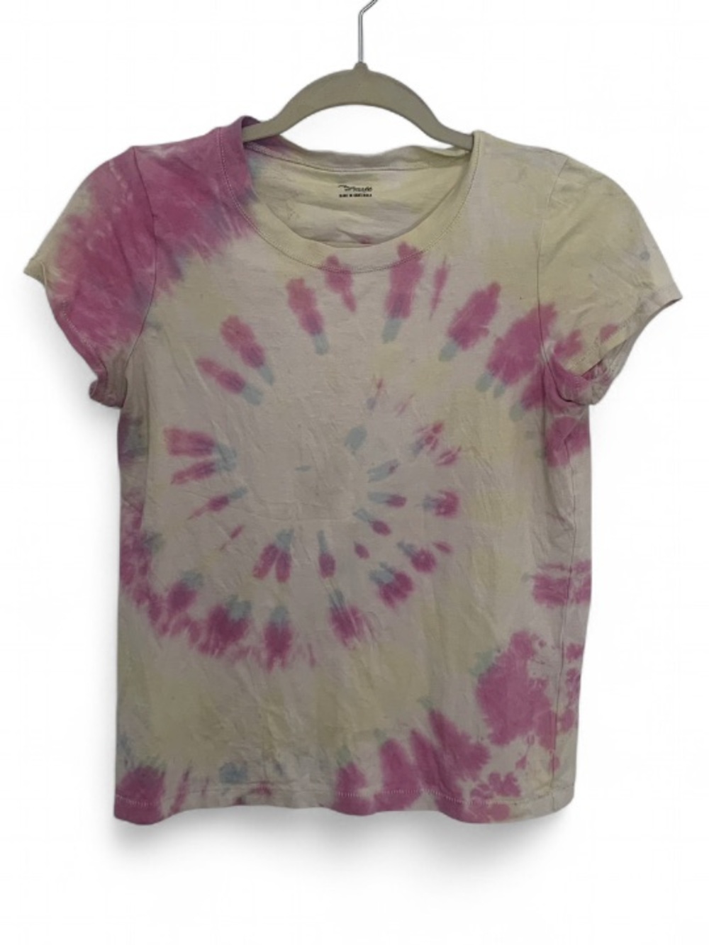 Madewell Yellow Pink Blue Tie-Dye Short Sleeve Crewneck Tee